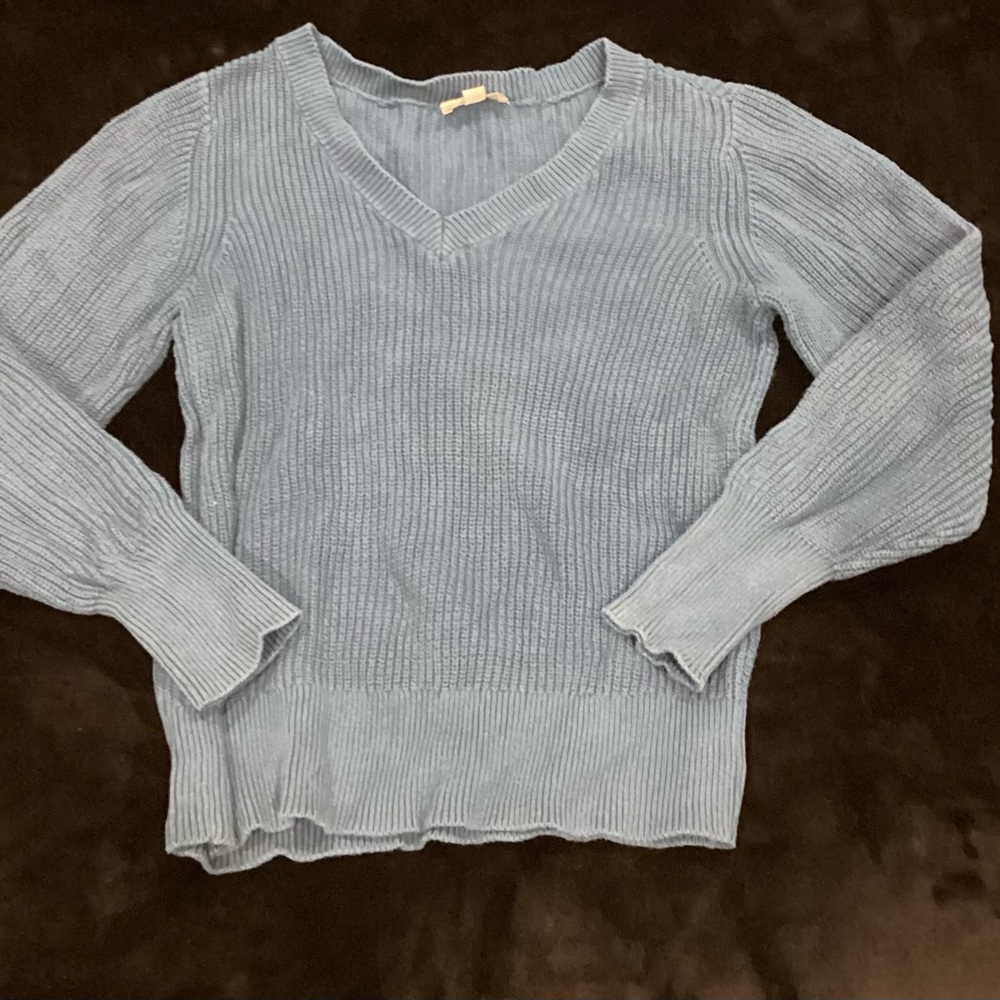 LOFT Soft Blue Knit Sweater